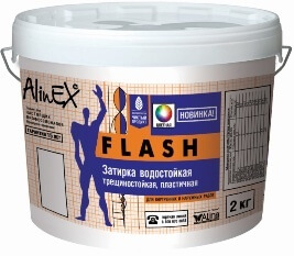 Затирка для швов плитки «Alinex» FLASH белая (2кг)