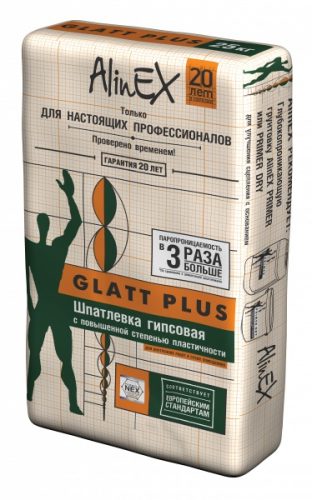 Шпатлевка гипсовая “Alinex” GLATT PLUS (25кг)