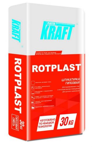 Штукатурка гипсовая “KRAFT” Ротпласт (30кг)