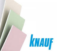 Гипсокартон потолочный  влаг «Knauf» ГКЛВ (9.5мм) 2.5*1.2