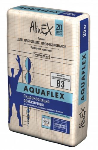 Гидроизоляция обмазочная “Alinex” AQUAFLEX (25кг)