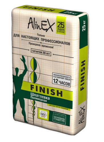 Шпатлевка полимерная «Alinex» FINISH P (25кг)